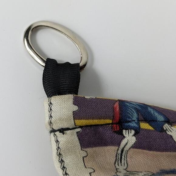 Day of Dead Bow Clutch Handmade Dia de los Muertes Purse Calacas Postage Stamp - Picture 9 of 12